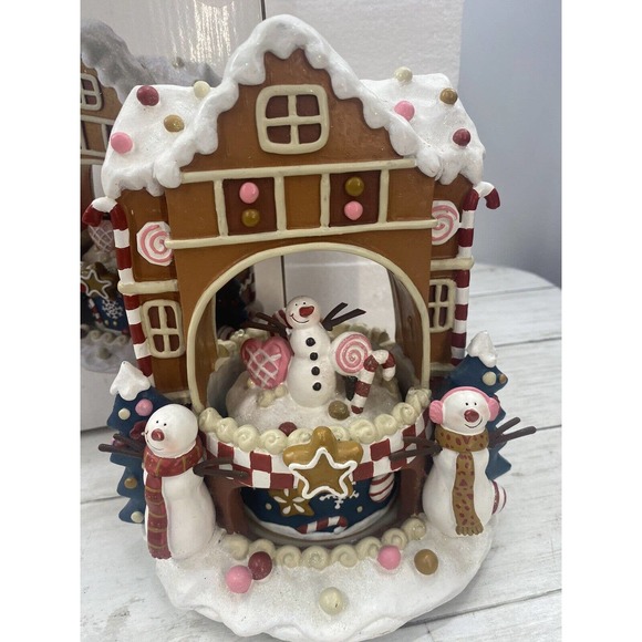 Gingerbread House Musical Rotating Snowman Music Box by Studio Nova W/Box - Picture 16 of 16